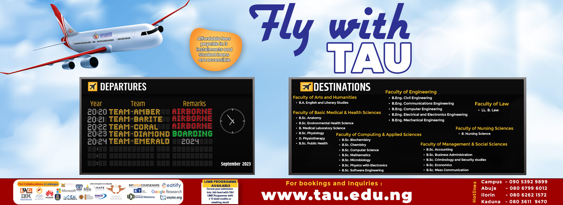 Fly with TAU